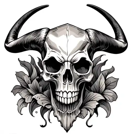 Skull Fleur De Lis Longhorn Scull