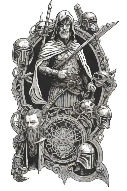 Lord Of The Rings Mixed With Starwars In A Nordic Style