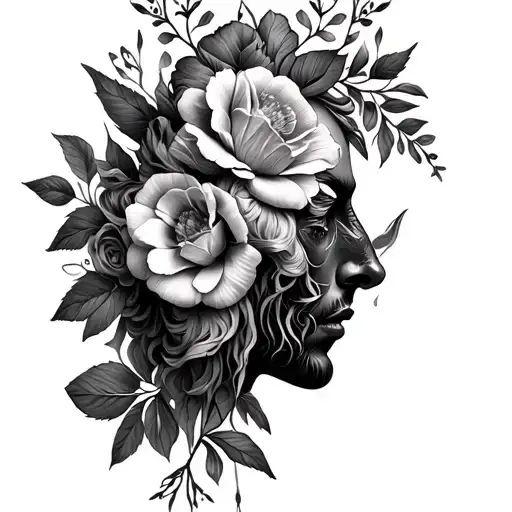 Moors Heads And Flowers