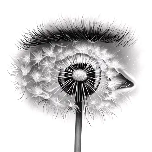 Dandelion And Eye Inside