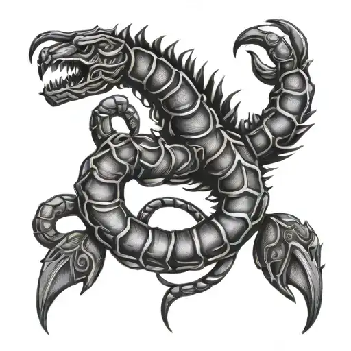 Scorpio Zodiac Symbol Intertwined