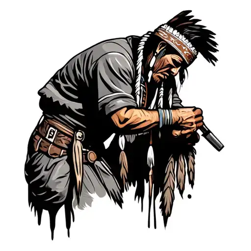 Native American Plumber Fixing