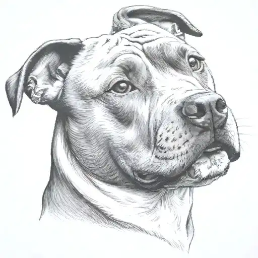 Staffy And White