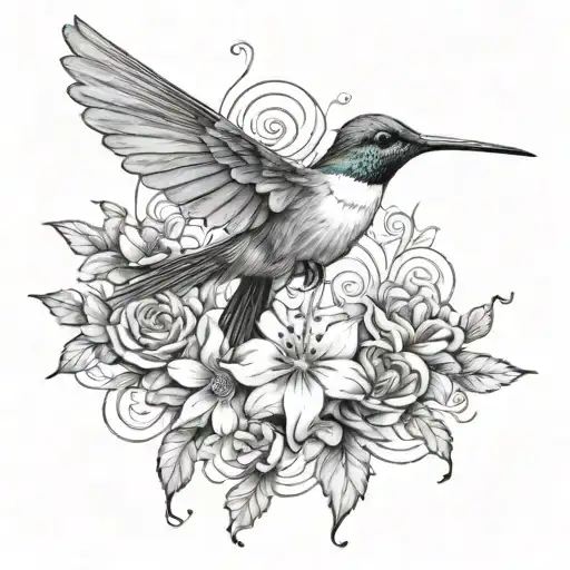 Humming Bird And Butterfyl