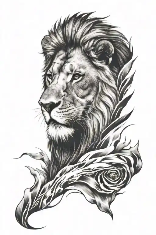 Lion Face With Scar Incorporated