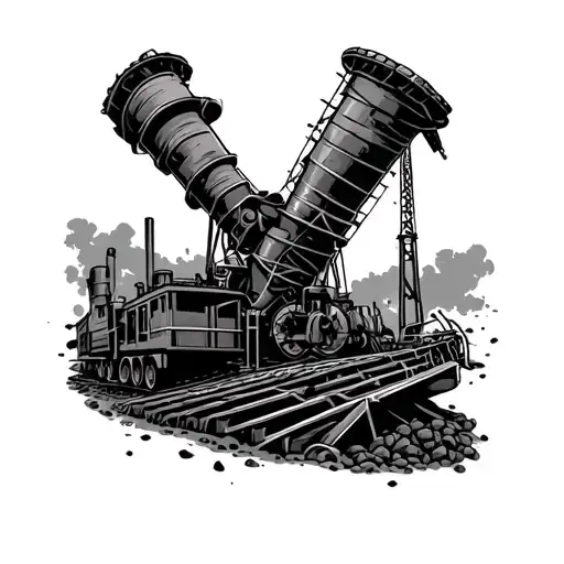 Industrial Revolution Coal Mines Going Around Forearm