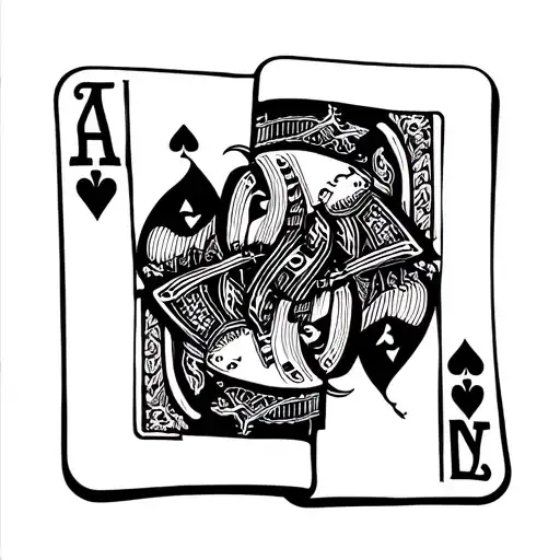 Two Playing Cards Next To Each Other