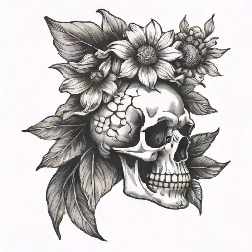 Skull And Daisy