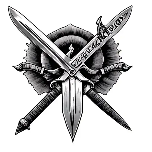 Longsword With Name Jennifer On Blade