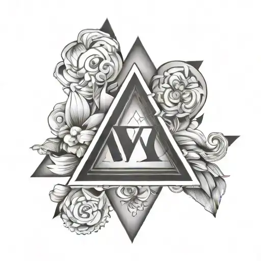 Triangulo Y Letra V Incorporated Representing The Client's Love