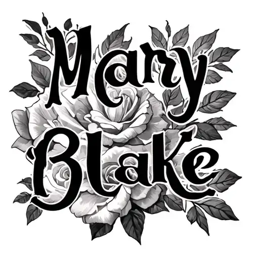 Mary Blake Name Written