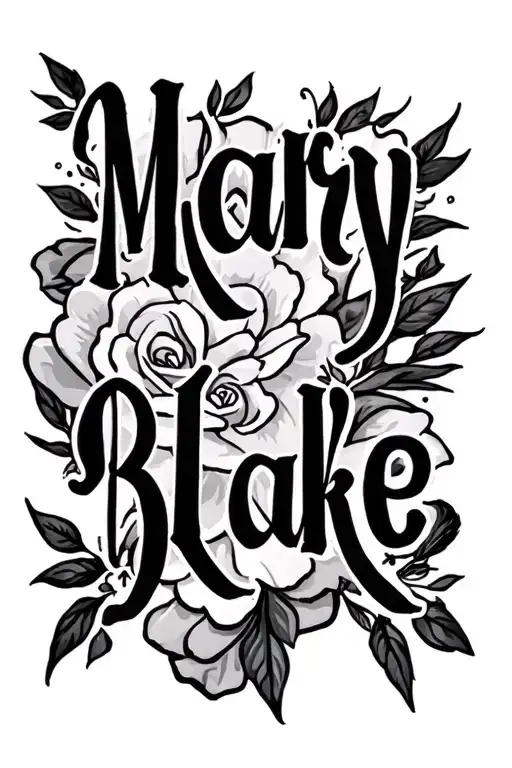Mary Blake Name Written