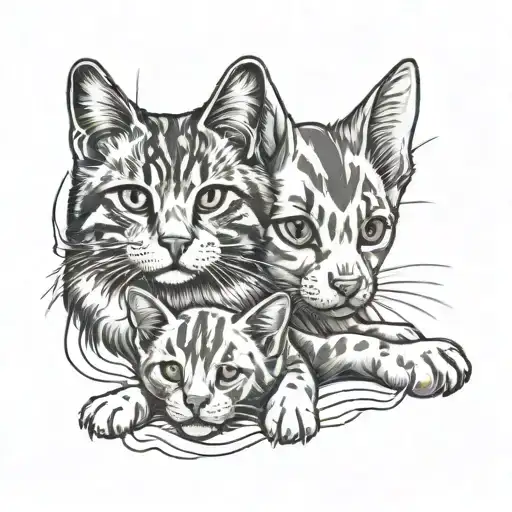 Cat And Dog Paw Print Tattoo Outer Arm