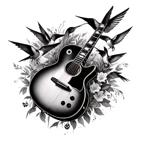 Guitar And Hummingbirds Surrounded My Music