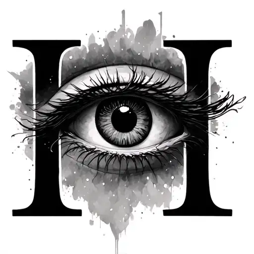 Eye And Letter H
