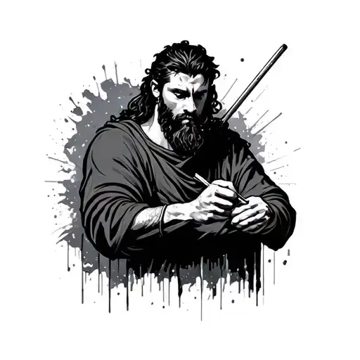 Man In The Arena God Just Writing Minimalist
