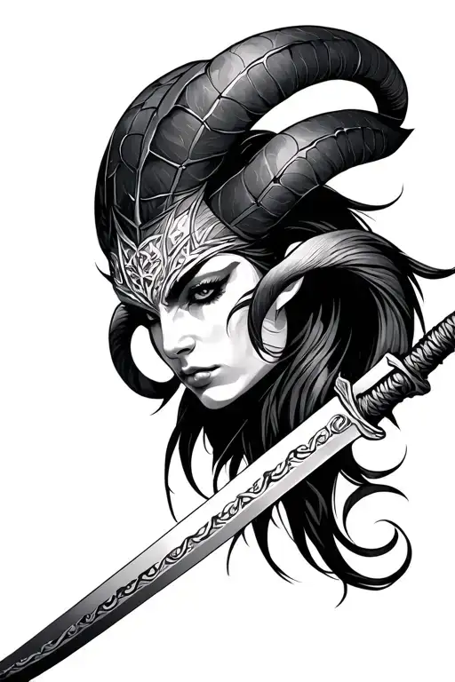 Aries April Katana Sword