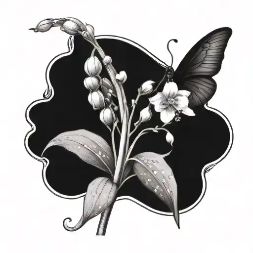 Lily Of The Valley With Butterfly Wings