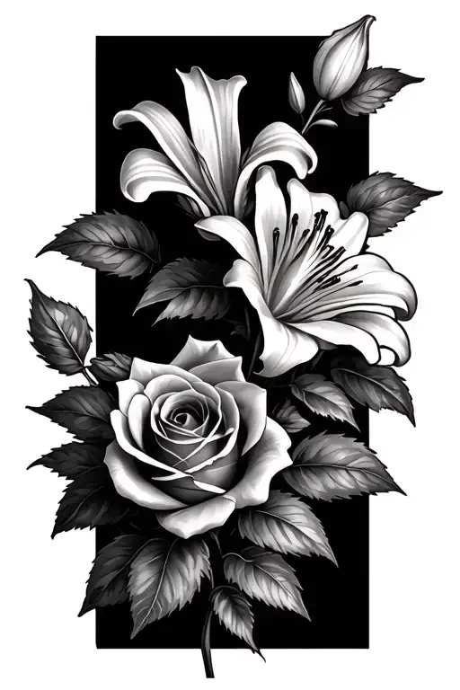 Roses And Lilies