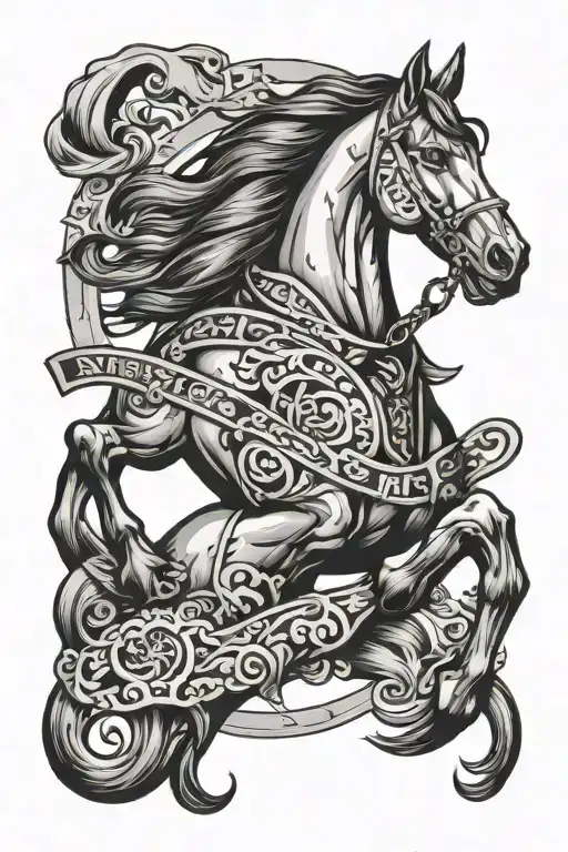 Contery Horse Guns Crossed