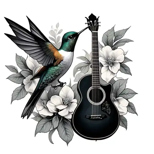 Two Hummingbirds And A Guitar