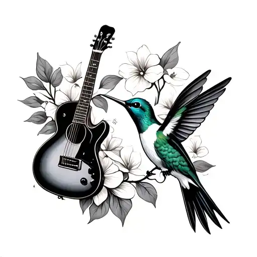 Two Hummingbirds And A Guitar
