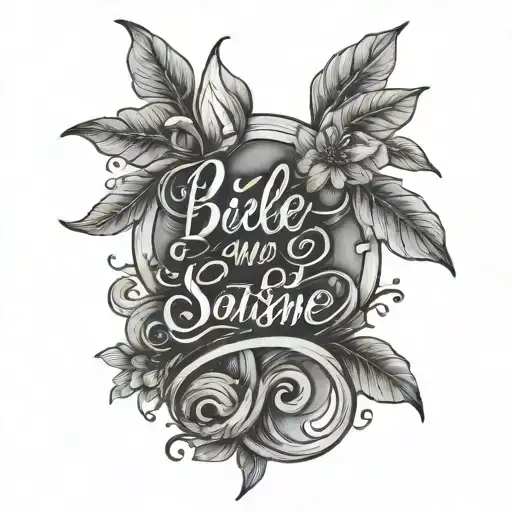 Bible Verse Scripture Written In Cursive Writing