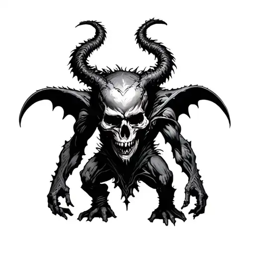 Skull Shadow Demon Standing