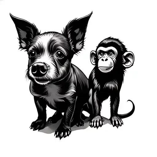Pig Dog And Monkey