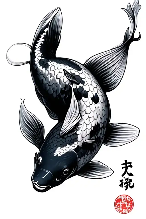 Koi Fish With The Name Calvin