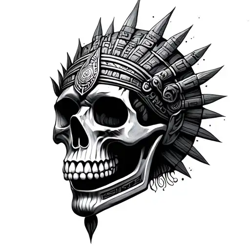 Anunnaki Skull Head Calligraphy Style
