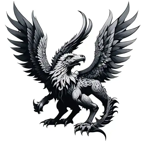 Anunnaki Griffin Calligraphy Style