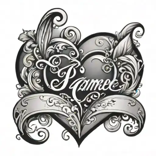 Name In Heart Shape