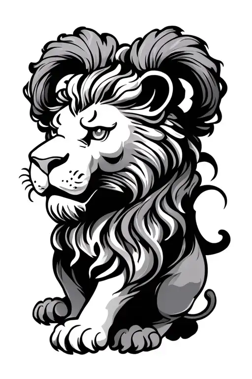 Czech Lion Twin Tails Twist Together