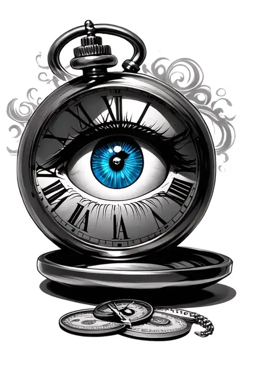 Dollars Pocket Watch Blue Eyes