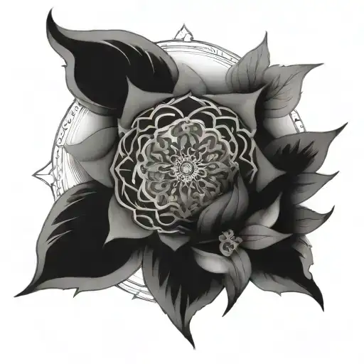 Mandala Incorporating Elements Ecrit Alylcia