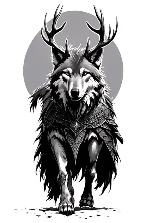 Wolf Knight Stag Walking