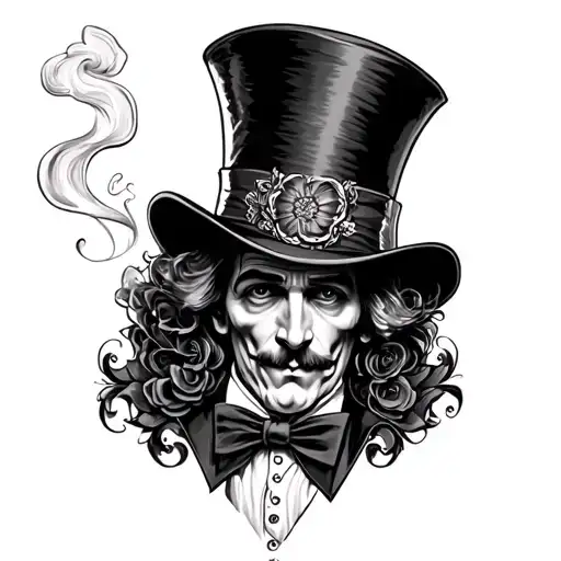 Mad Hatter Top Hat & Smoking
