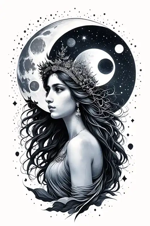 Luna Goddess Celestial Moon Phases Taurus