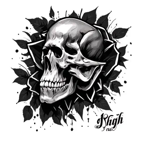 Lines On The Thigh Male Tattoo In The Style Of Realism