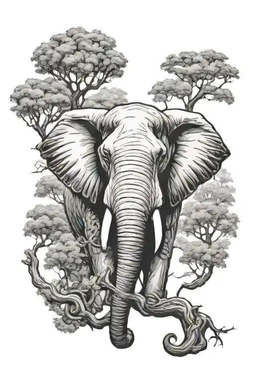 Nature Tree Obscure Elephant Head