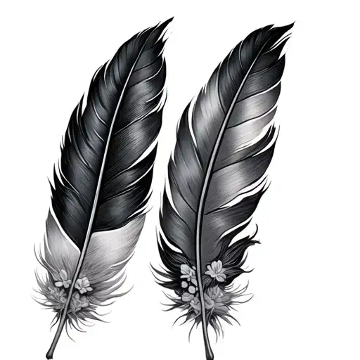 Two Feathers Forming