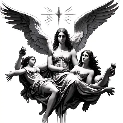 God And Angels In The Light