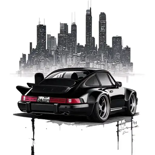 Porsche 964 City Skyline