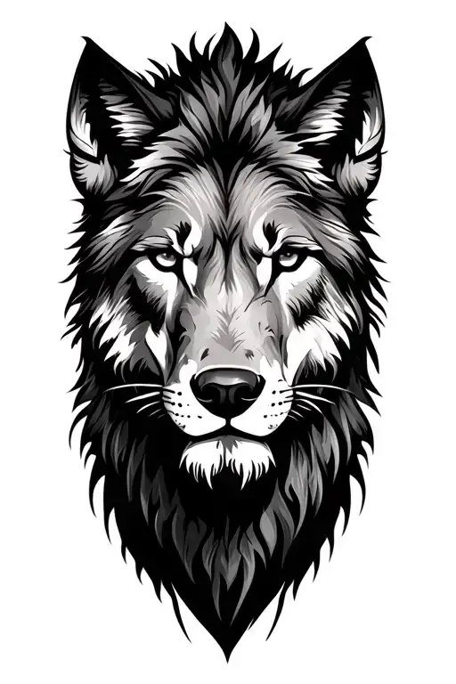 Wolf And Lion Face