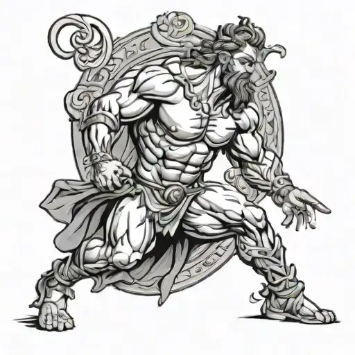 Hercules Realistic Tattoo Full Body