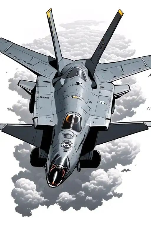 F14 Tomcat Soaring Through The Clouds