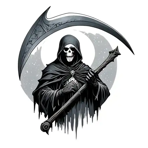 Reaper Holding A Scythe