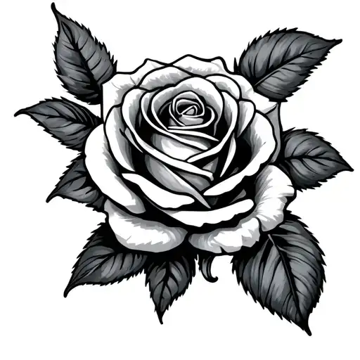 Name Tattoo With Rose