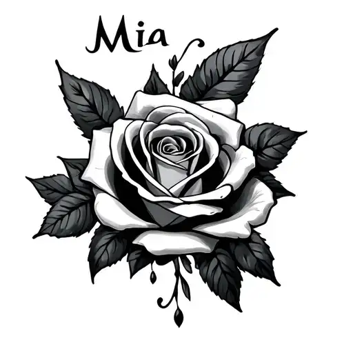 Name Mia With Rose